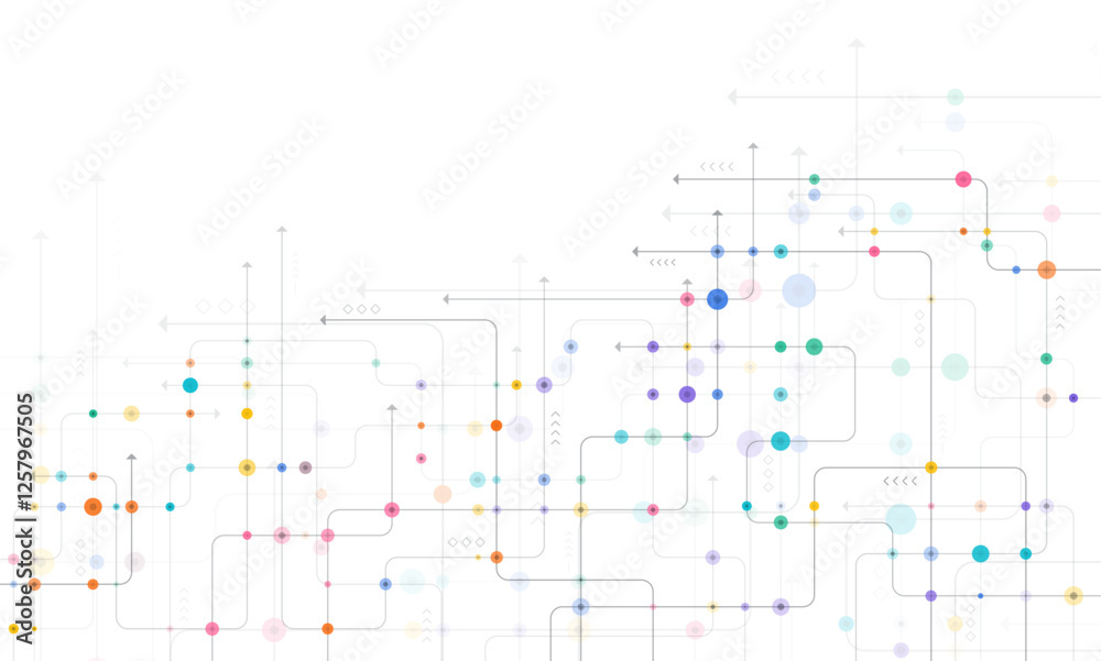 A background image displaying lines and circles in a circuit type pattern